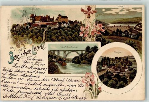 Müngsten 1900 Schloss Burg Kaiser Wilhelm Brücke Talsperre Bergisches Land