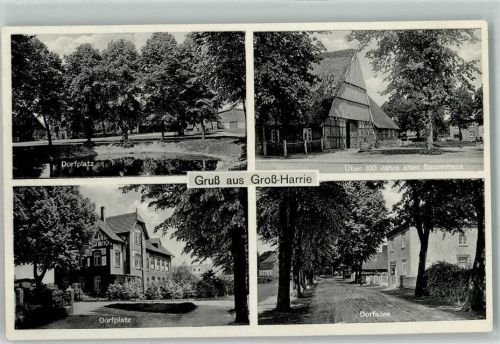 Großharrie Landpost Groß Harrie Bauernhaus Scheune Dorfplatz Dorfallee