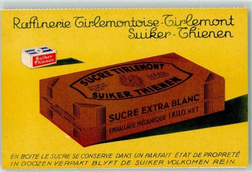 Brüssel 1935 Exposition La Raffinerie Tirlemontoise Suiker Thienen Zuckerwürfel AK