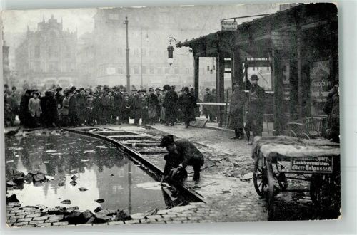 Nürnberg 1909 Tuchgasse nach d. Hochwasser Katastrophe