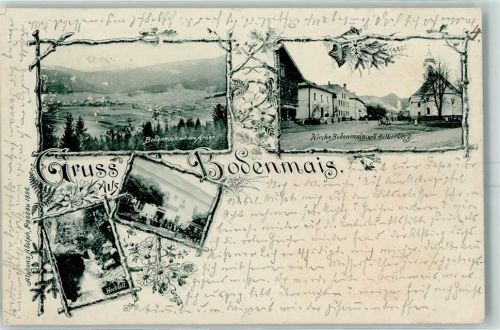 Bodenmais 1897 Arber Kirche Hochfall Wasserfall
