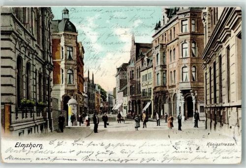 Elmshorn 1904 Königstraße Litfaßsäule
