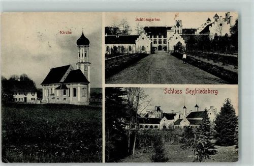 Ziemetshausen 1910 Schloß Seyfriedsberg Schloßgarten Kirche