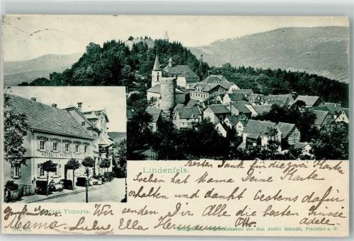 Lindenfels 1902 Hotel Victoria Hüttenstempel