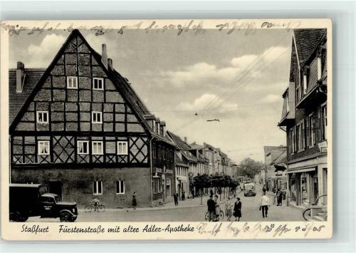 Staßfurt Fürstenstraße Alte Adler-Apotheke Fachwerkgebäude