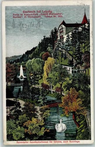 Gautzsch 1914 Partie im Konzert-Park Schloss Rheinsberg Bes. H. Höckelmann