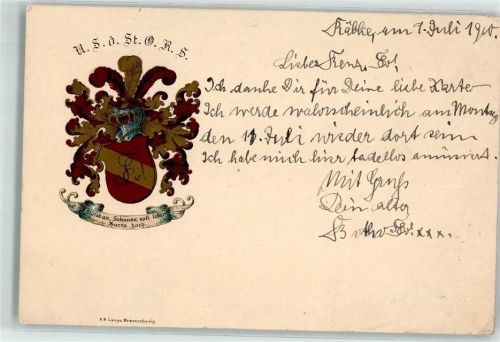 Braunschweig 1910 Ort lt. Stempel