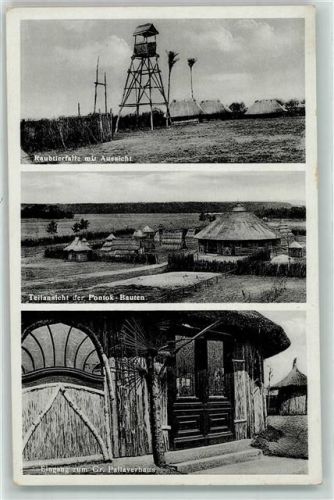 Templin Neu Afrika Raubtierfalle Aussichtsturm Pontok-Bauten Gr. Pallayerhaus Stempel Neu-Afrika