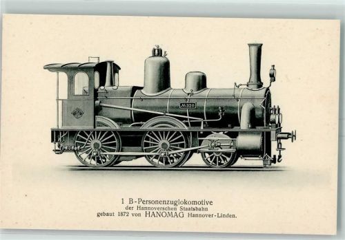 Hannover 1 B-Personenzuglokomotive der Hannoverschen Staatsbahn Hanomag Nr. 320 Pk 1012