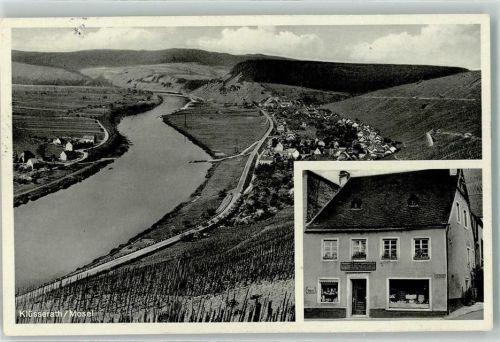 Klüsserath Mosel Weinberg Gemischtwarengeschäft Werner Emailleschild