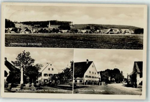 Woringen Gem Warengeschäft M. Oexle Kriegerdenkmal Dorfstraße