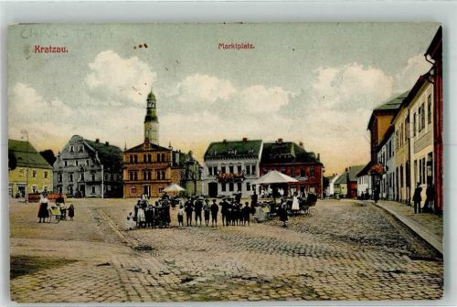Chrastava 1911 Marktplatz Marktszene