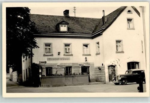 95355 W8678 Presseck - Gasthaus zur Post Bushaltestelle Mercedes Benz Hydrant