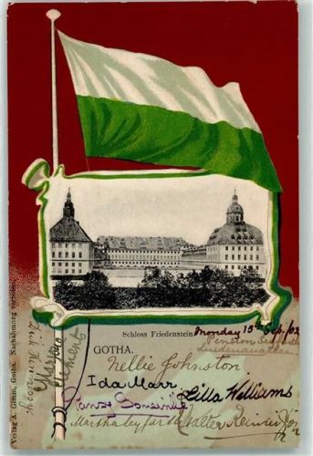 Gotha 1902 Schloss Friedenstein Fahne