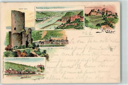 St. Goar 1897 Ruine Katz Ruine Festung Rheinfels
