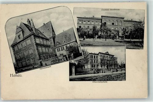 Hanau 1908 Zeichen Akademie Gymnasium Oberrealschule
