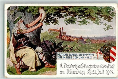 Nürnberg 1912 8. Deutsches Sängerbundesfest sign. Bankel