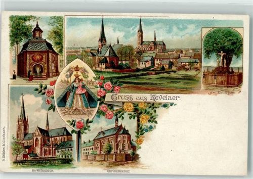 Kevelaer Gnadenkapelle neue Wallfahrtskirche Clarissenkloster Kreuzbaum