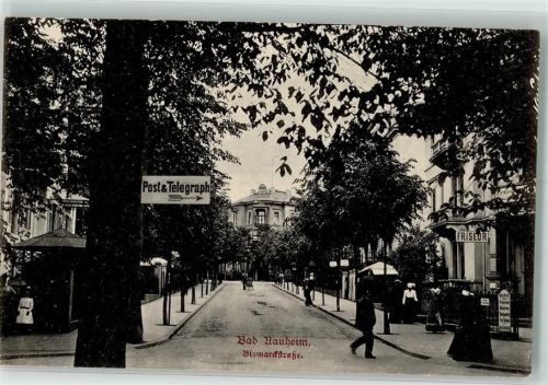 Bad Nauheim Bismarckstraße Friseurhandlung Schild Post & Telegraph