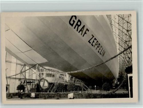 1928 Taufe des LZ 127 Graf Zeppelin und Stempel: Besichtigung des Luftschiffes AK