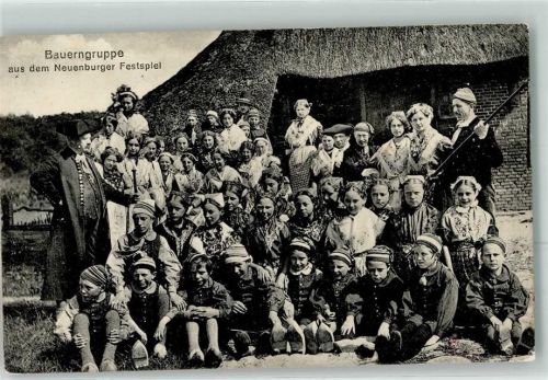 Neuenburg 1913 Bauerngruppe aus dem Neuenburger Festspiel Tracht