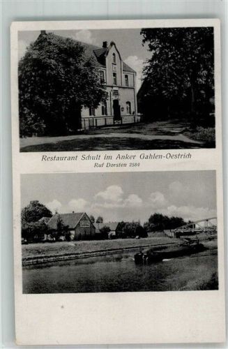 Östrich Gasthaus Schult im Anker Die Lippe Frachtschiff