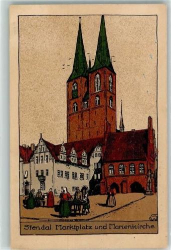 Stendal Marktplatz und Marienkirche