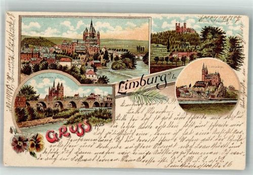 Limburg 1899 Lahnbrücke Der Dom zu Limburg Burg Limburg
