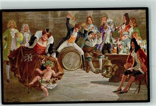 Bremen Hauffs Fantasien im Ratskeller Wein kl. Weingott AK