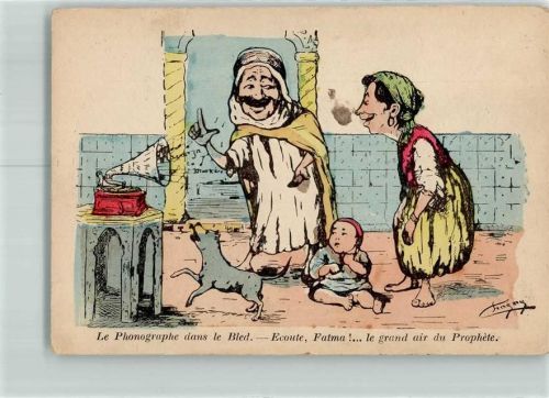 1925 Karikatur sign. L. Chagny, Dess.-Edit. Algerien Typen