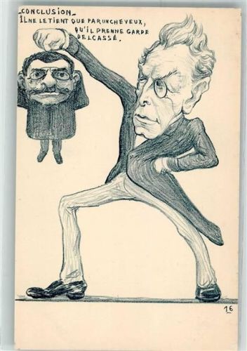 Conclusion Ilne Letient Que Paruncheveux Qu`il Prenne Garde delcasse 16 Denizard Karikatur
