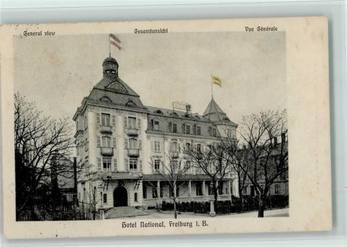 Freiburg 1912 Hotel National AK