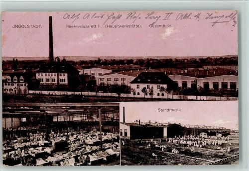Ingolstadt 1915 Reservelazarett, Innenansicht AK