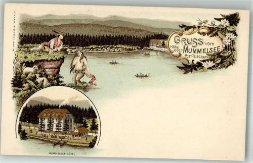 Seebach 1899 Mermaid am Mummelsee Hotel Sagen
