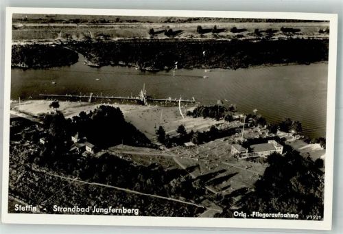 Stettin 1939 Fliegeraufnahme Strähle Schwimmbad Jungfernberg