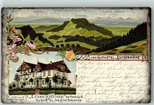 Freiburg 1902 Kurhotel Luisenhöhe