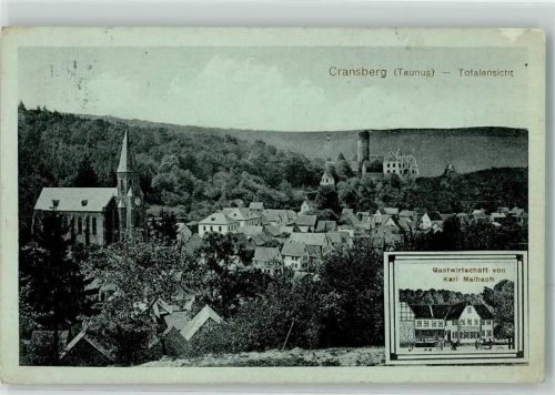 61250 W6390 Kransberg , Taunus 1915 - Gasthaus v. Karl Maibach