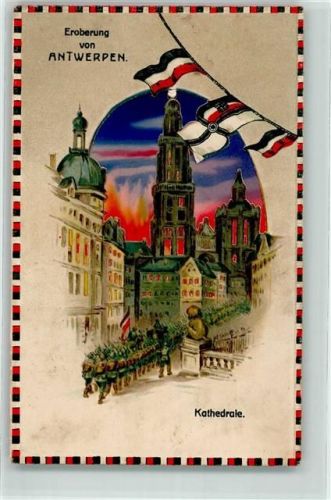 Antwerpen 1916 Eroberung Kathedrale