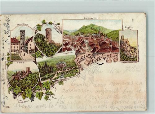 Ribeauville 1897 Netzgerturm Rappoltstein Giersberg St. Ulrich Carolabad