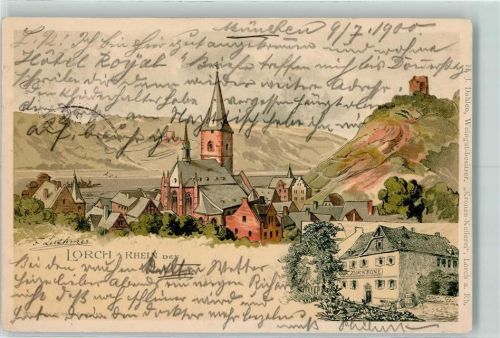Lorch Gasthaus zur Krone sign F. Luthmer