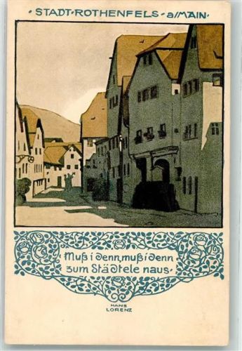 Rothenfels Deutsches Quickbornhaus Burg Rothenfels sign. Hans Lorenz