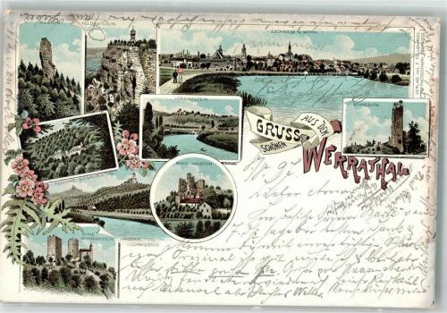 Bornhagen 1897 Werrathal Bilstein Ruine Hanstein Boyneburg Fürstenstein