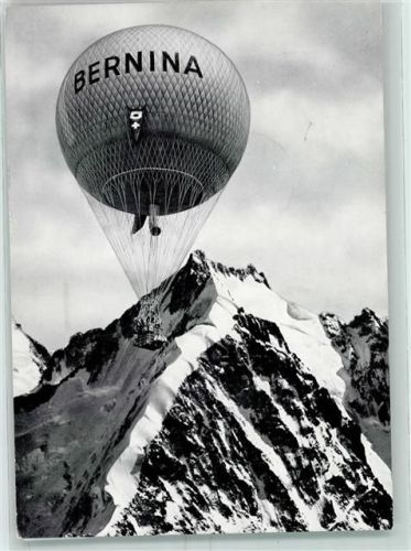 Bernina Erinnerung 1. Ballonaufstieg in St. Moritz 1910