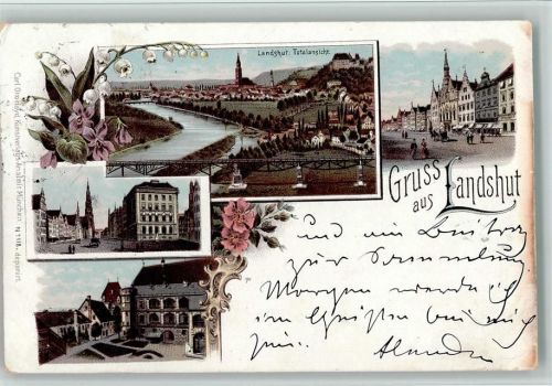 Landshut 1897 Gruss aus - Kunstanstalt Hayd Nr. 118 AK