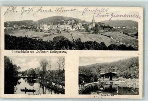 Oerlinghausen 1908 Mühlenteich Schopkebad
