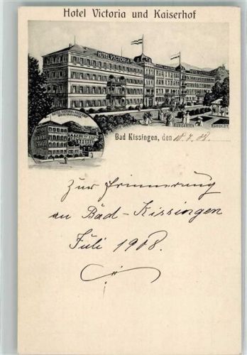 Bad Kissingen 1908 Hotel Victoria und Kaiserhof