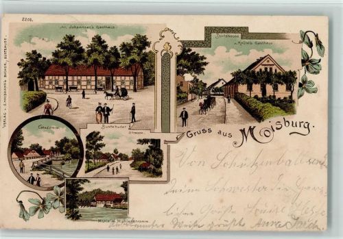 Moisburg 1899 Gruss aus - Litho, Knütels Gasthaus AK