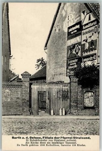 Barth Eingang zur Kath. Kirche Filiale der Parrei Strahsund