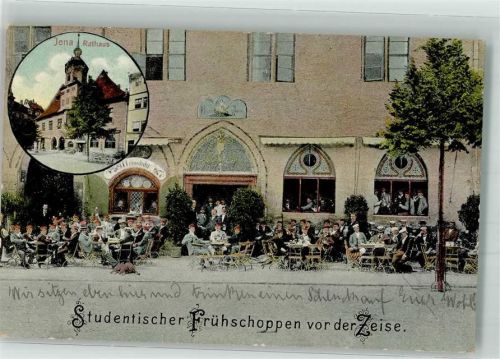 Jena 1910 Gasthaus Zeise Studentika Rathaus