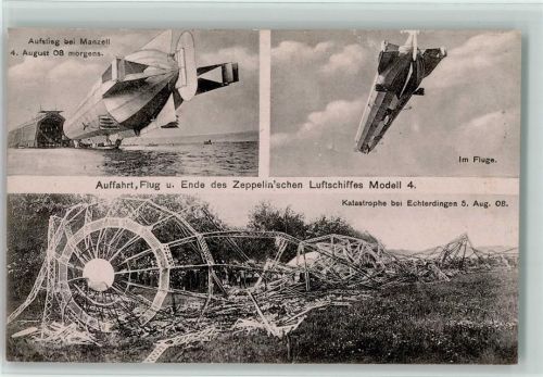 Katastrophe Echterdingen, Aufstieg bei Manzell, im Fluge Zeppelin 1910